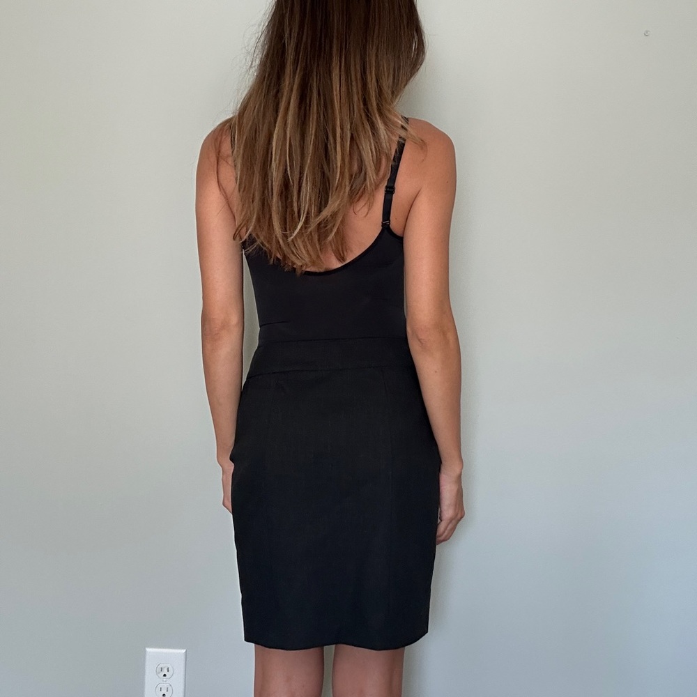 Vintage Black Wool Straight Skirt Henri Bendel Size 4 - Picture 4 of 8